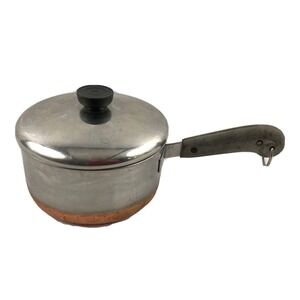 Revere Ware Copper Clad 1.5 Quart Sauce Pan Pre 1968 Process With Lid 2363973